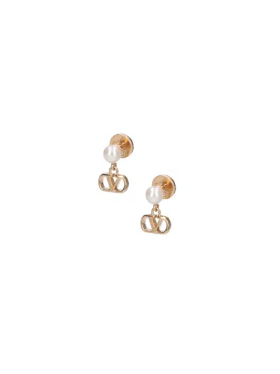 Valentino Garavani 'vlogo Signature' Earrings In Gold