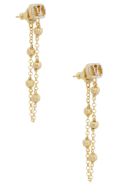 Valentino Garavani Vlogo Signature Earrings In Gold