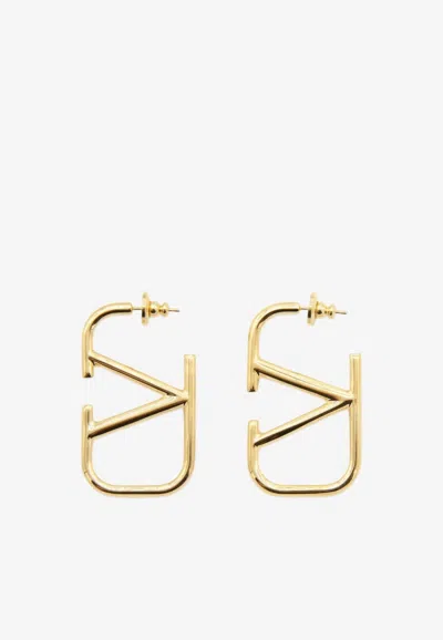 Valentino Garavani Vlogo Signature Earrings In Gold