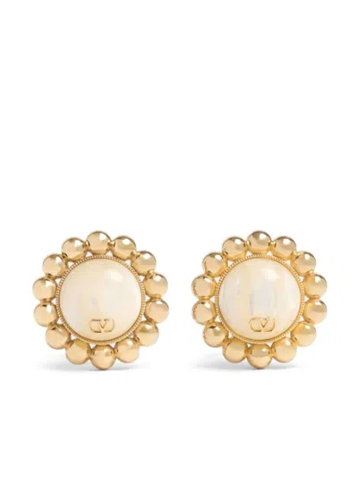 Valentino Garavani Vlogo Signature Earrings In Gold