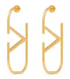 Valentino Garavani Vlogo Signature Metal Earrings Woman Gold Uni In Gold