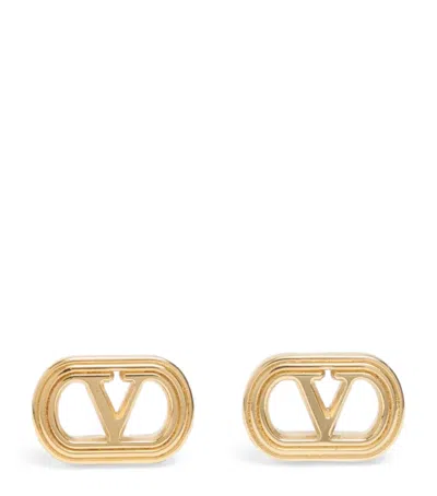 Valentino Garavani Ovalette Stud Earrings Featuring Oval Shape In Gold