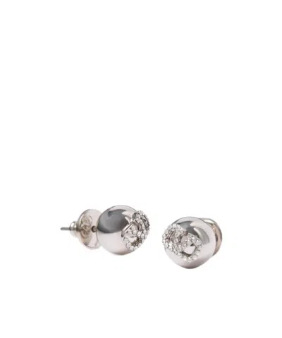 Valentino Garavani Vlogo Signature Earrings In Gray