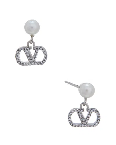 Valentino Garavani Valentino Vlogo Signature Earrings In Transparent