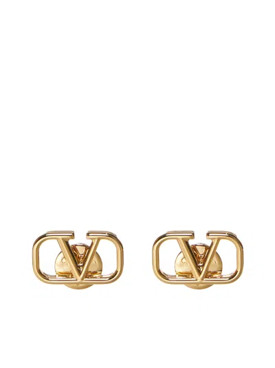 Valentino Garavani Vlogo Signature Earrings In Gold-tone Metal