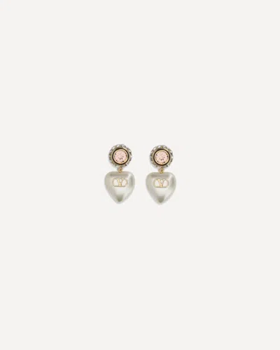Valentino Garavani Vlogo Signature Earrings In Neutral