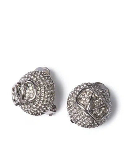 Valentino Garavani Vlogo Signature Ohrringe In Silber