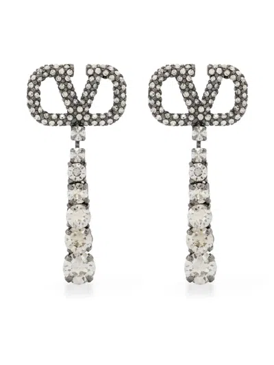 Valentino Garavani Vlogo Signature Earrings In Silver