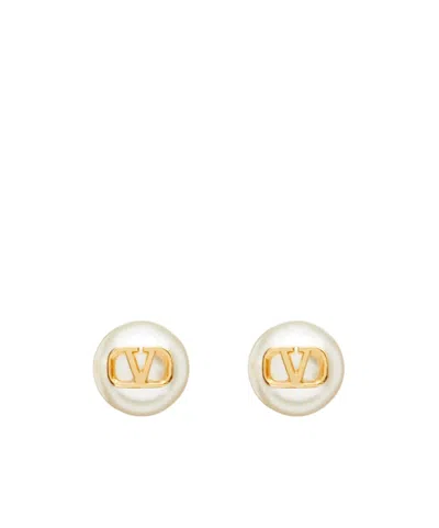 Valentino Garavani Vlogo Signature Earrings With Pearls