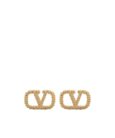 Valentino Garavani Vlogo Signature Earrings In Yellow