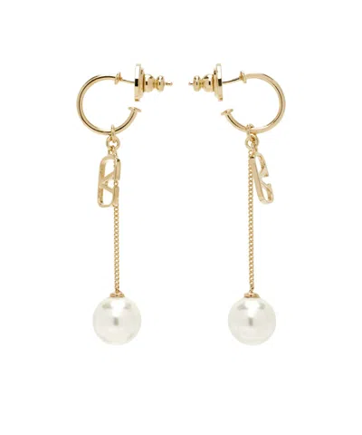 Valentino Garavani Vlogo Signature Earrings In Yellow