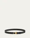 Valentino Garavani Vlogo Signature Belt In Shiny Calfskin 30 Mm With Enamelled Logo Detail Woman Bla In Black