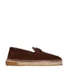 Valentino Leisure Flows Vlogo Suede Espadrilles In Brown