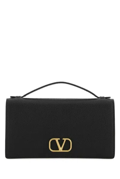 Valentino Garavani Vlogo Signature Wallet On Chain In Black