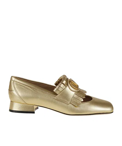 VALENTINO GARAVANI VALENTINO VLOGO SIGNATURE FRINGE DETAILED LOAFERS