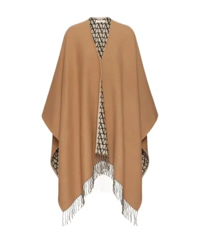 VALENTINO VLOGO SIGNATURE FRINGED CAPE
