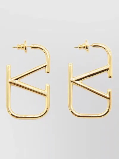 Valentino Garavani Vlogo Signature Geometric Metal Drop Earrings In Gold