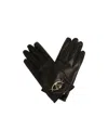 Valentino Luxury Leather Gloves With Elegant Logo Detail And Refined Finish In Black