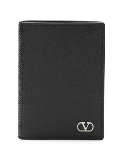 Valentino Garavani Vlogo Signature Grained-leather Card Holder In Pink