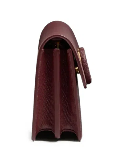 Valentino Garavani Vlogo Signature Grainy Calfskin Wallet With Chain In Burgundy