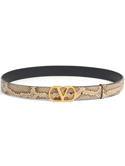 Valentino Garavani 30mm Vlogo Signature Belt In Nude