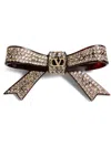 Valentino Logo Rhinestone Hair Clip In Black