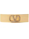 Valentino Crystal Rectangular Hair Accessories In Gold