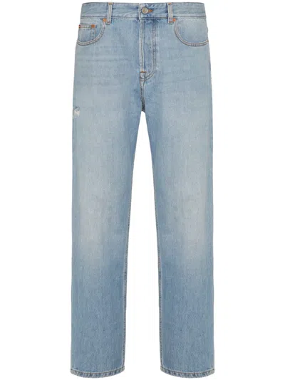 Valentino Vlogo Signature Jeans In Blue