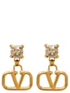 Valentino Gemstone Accent Stud Earrings With Gold-tone Finish In Gold