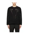 Valentino Black Cut-out Sweater In Black