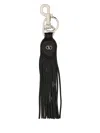 Valentino Garavani Garavani Vlogo Signature Key Ring In Grainy Calfskin And Metal In Black