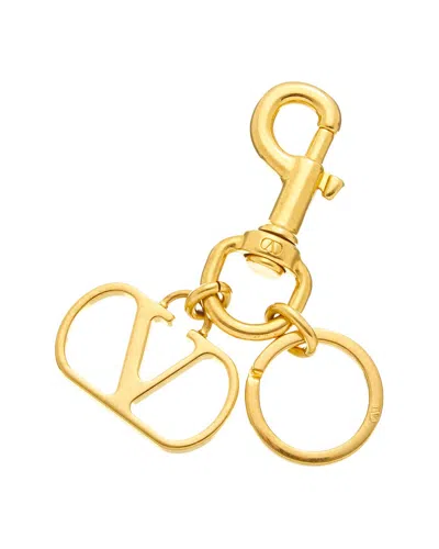 Valentino Garavani Valentino Vlogo Signature Keychain In Gold