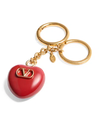 Valentino Garavani Vlogo Signature Keyring In Gold