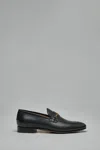 Valentino Logo-embellished Full-grain Leather Loafers In Black