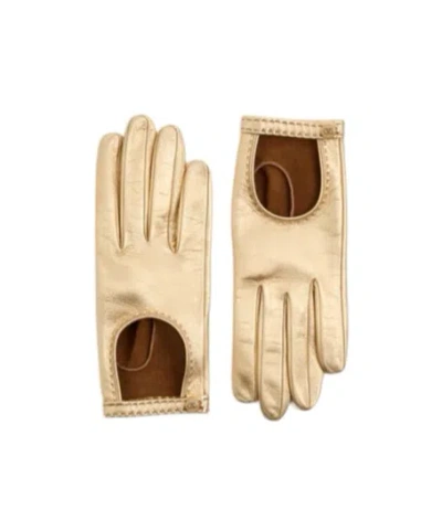 Valentino Garavani Vlogo Signature Laminated Nappa Leather Gloves