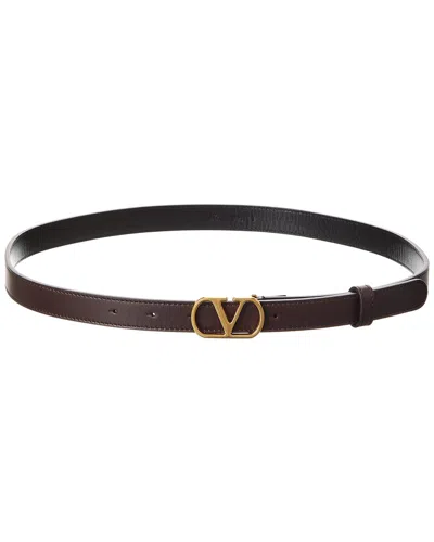 Valentino Garavani Valentino Vlogo Signature Leather Belt