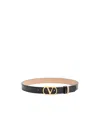 Valentino Cintura Reversibile Vlogo Signature In Vitello Lucido 30 Mm