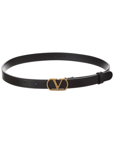 Valentino Garavani Valentino Vlogo Signature Leather Belt