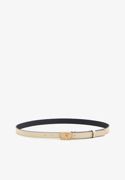 Valentino Garavani Vlogo Signature Leather Belt