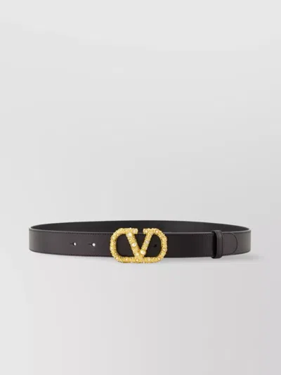 Valentino Garavani Vlogo Signature Leather Belt