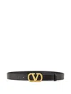 Valentino Vlogo Signature Leather Belt In Black