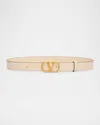 Valentino Vlogo Signature Leather Belt, 30mm In White