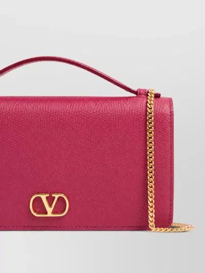 Valentino Garavani Vlogo Signature Leather Belt Bag In Pink