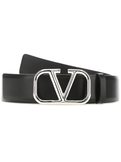 Valentino Garavani Vlogo Signature Belt In Black