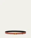 Valentino Garavani Vlogo Signature Leather Belt In Blush Rose