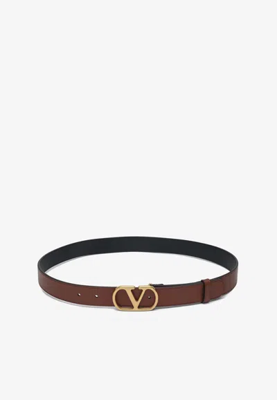 VALENTINO GARAVANI VLOGO SIGNATURE LEATHER BELT