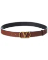 Valentino Garavani Vlogo Signature Deep Caramel Belt Women In Brown