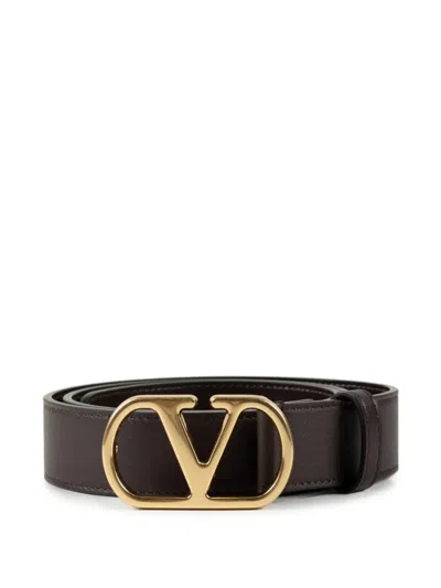 Valentino Garavani Vlogo Signature Leather Belt In Multi