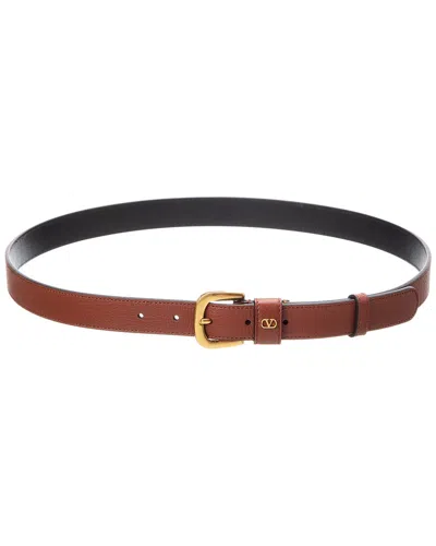 Valentino Garavani Valentino Vlogo Signature Leather Belt In Pattern