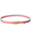 Valentino Vlogo Signature Leather Belt In Purple